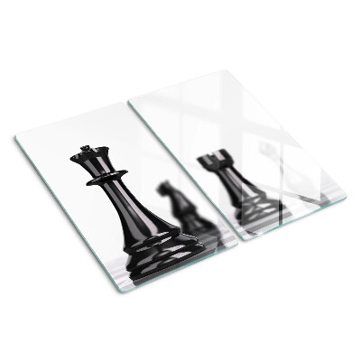 Tabla de cortar de cristal Ajedrez, Rey y Torre