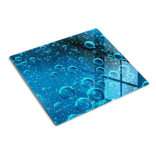 Tabla de cortar de cristal Burbujas en el agua