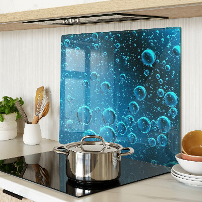 Tabla de cortar de cristal Burbujas en el agua