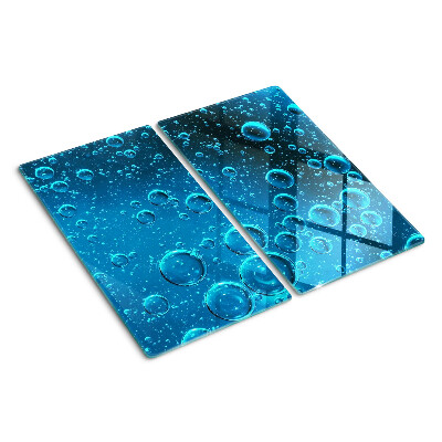 Tabla de cortar de cristal Burbujas en el agua
