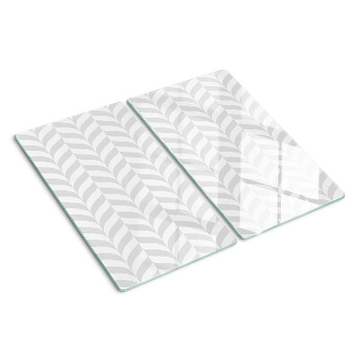 Tabla de cortar de cristal Hojas en patrones ondulados