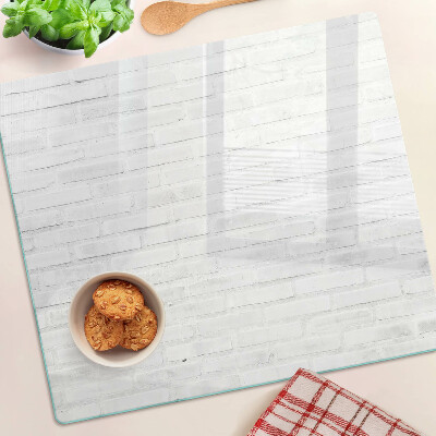 Tabla de cortar de cristal Pared de ladrillo en estilo minimalista