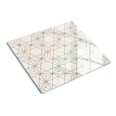 Tabla para cortar Geometría con triángulos y líneas