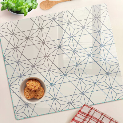 Tabla para cortar Geometría con triángulos y líneas