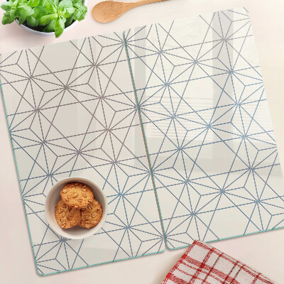 Tabla para cortar Geometría con triángulos y líneas