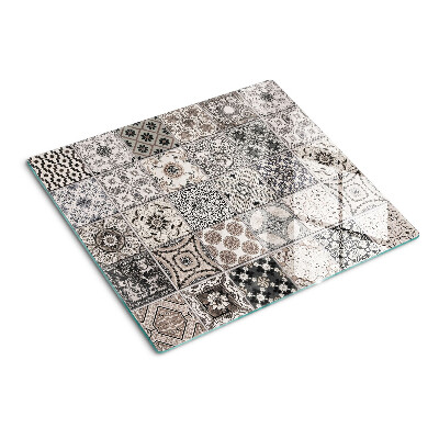 Tabla para cortar Patrones de azulejos en tonos de gris