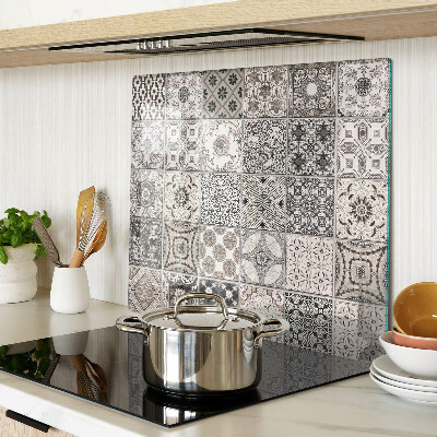 Tabla para cortar Patrones de azulejos en tonos de gris