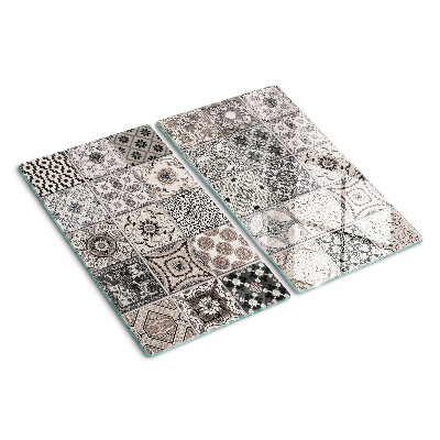 Tabla para cortar Patrones de azulejos en tonos de gris