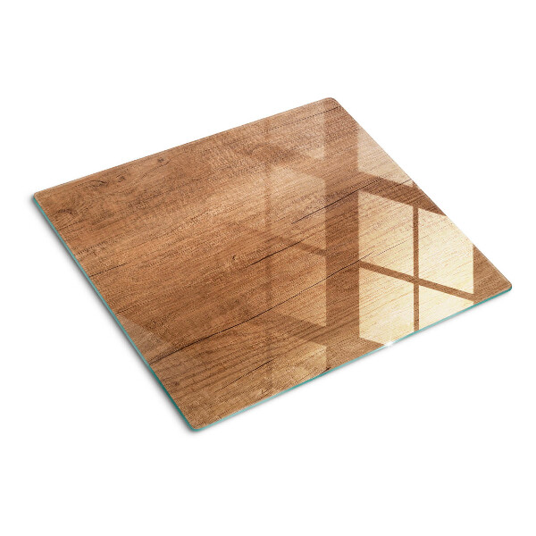 Tabla de cortar de cristal Madera con reflejo de ventana