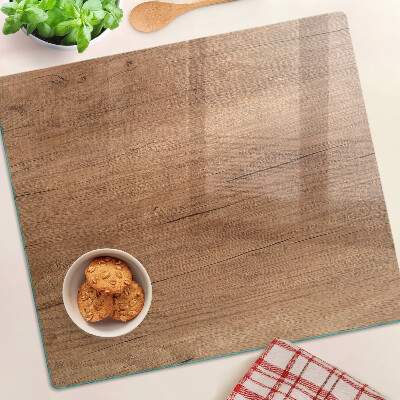 Tabla de cortar de cristal Madera con reflejo de ventana