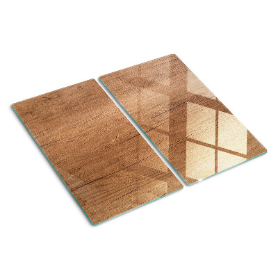 Tabla de cortar de cristal Madera con reflejo de ventana