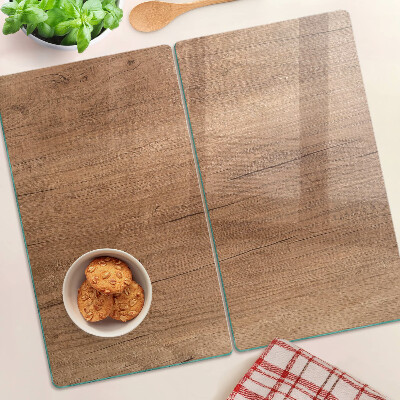 Tabla de cortar de cristal Madera con reflejo de ventana
