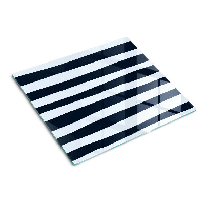 Tabla para cortar Rayas verticales azul marino y blancas