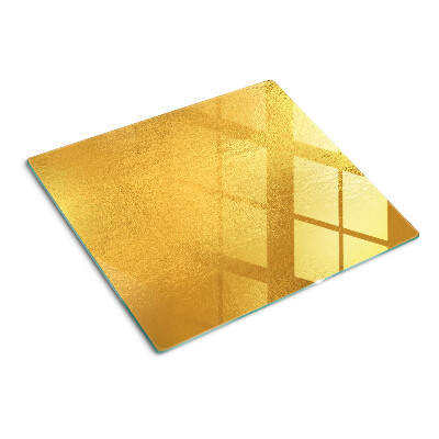 Tabla de cortar de cristal Superficie dorada con reflejos