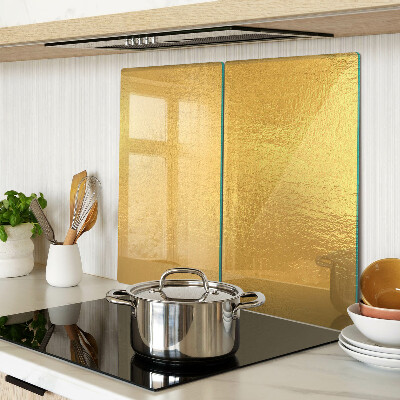 Tabla de cortar de cristal Superficie dorada con reflejos
