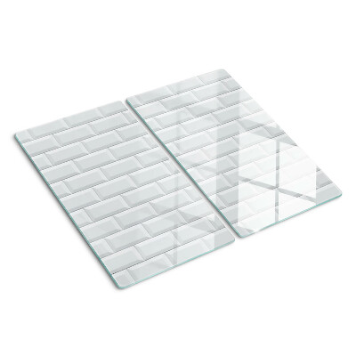 Tabla de cortar de cristal pared de ladrillos