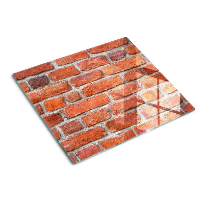 Tabla de cortar de cristal pared de ladrillos