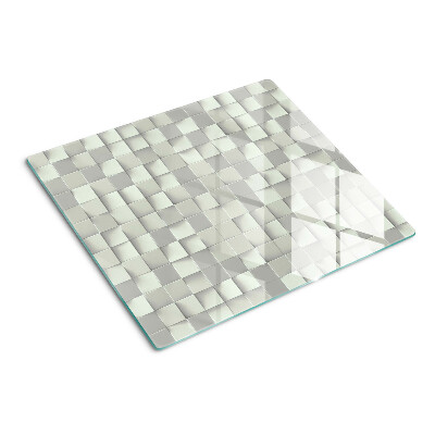 Tabla de cortar de cristal Mosaico en tonos de gris