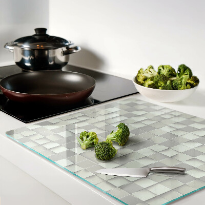 Tabla de cortar de cristal Mosaico en tonos de gris