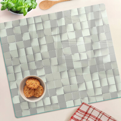 Tabla de cortar de cristal Mosaico en tonos de gris