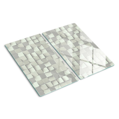 Tabla de cortar de cristal Mosaico en tonos de gris