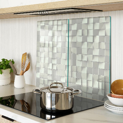 Tabla de cortar de cristal Mosaico en tonos de gris