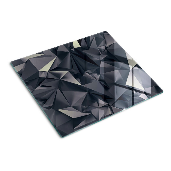 Tabla de cortar de cristal Geometría en tonos de gris