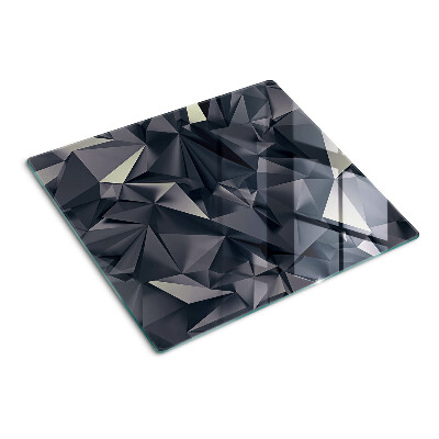 Tabla de cortar de cristal Geometría en tonos de gris