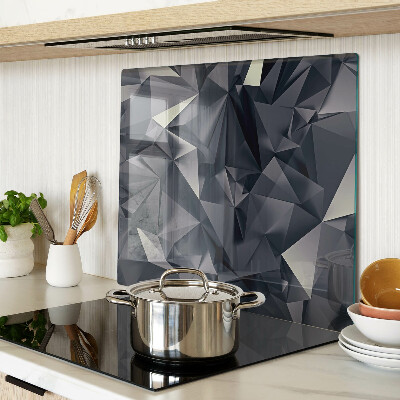 Tabla de cortar de cristal Geometría en tonos de gris