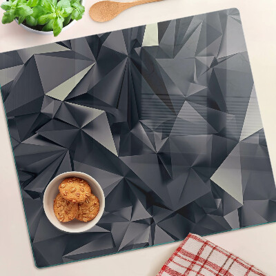 Tabla de cortar de cristal Geometría en tonos de gris