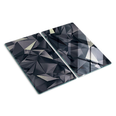 Tabla de cortar de cristal Geometría en tonos de gris