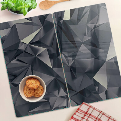 Tabla de cortar de cristal Geometría en tonos de gris