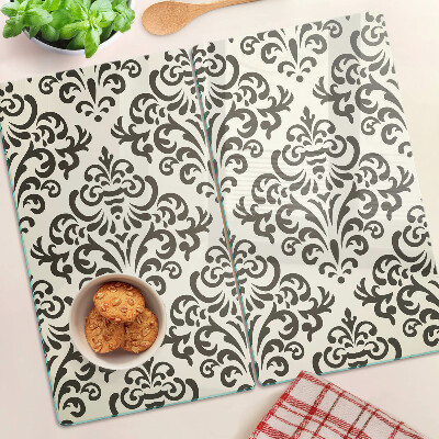 Tabla de cortar de cristal Patrón vegetal de estilo barroco