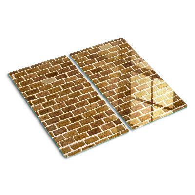Tabla de cortar de cristal pared de ladrillos