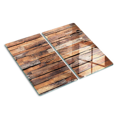 Tabla de cortar de cristal Tabla de madera de estilo rústico