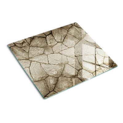 Tabla para cortar Mosaico de piedra en tonos marrones