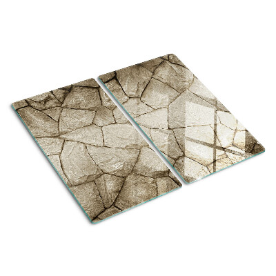 Tabla para cortar Mosaico de piedra en tonos marrones