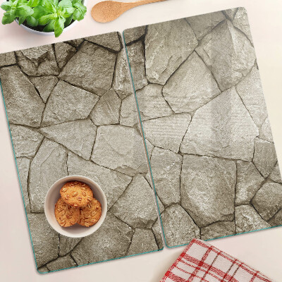Tabla para cortar Mosaico de piedra en tonos marrones