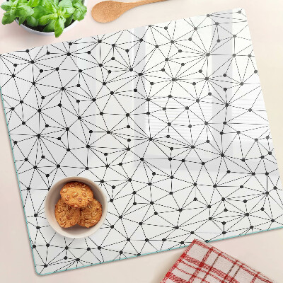Tabla de cortar de cristal Geometría de cuadrícula