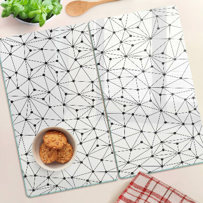 Tabla de cortar de cristal Geometría de cuadrícula