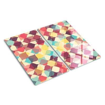Tabla de cortar de cristal Geometría de círculos de colores
