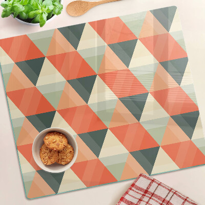 Tabla para cortar Triángulos en tonos naranja