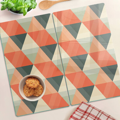 Tabla para cortar Triángulos en tonos naranja