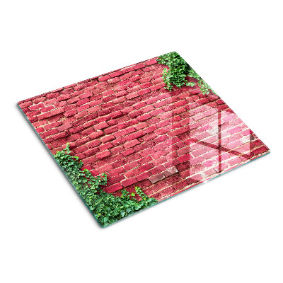 Tabla para cortar Pared de ladrillo con plantas