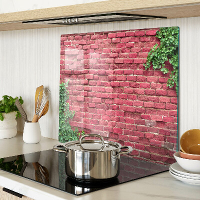 Tabla para cortar Pared de ladrillo con plantas