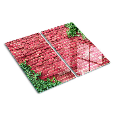 Tabla para cortar Pared de ladrillo con plantas