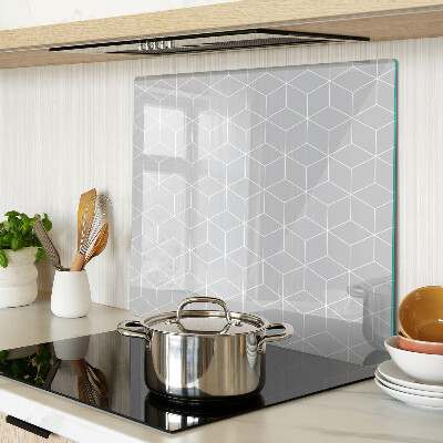 Tabla de cortar de cristal Cuadrícula geométrica hexagonal
