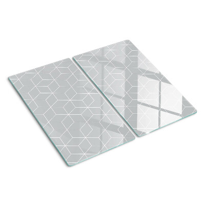 Tabla de cortar de cristal Cuadrícula geométrica hexagonal