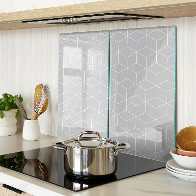 Tabla de cortar de cristal Cuadrícula geométrica hexagonal