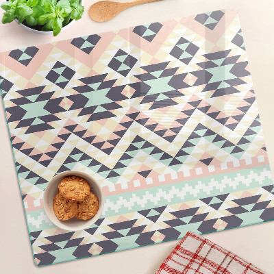 Tabla para cortar Motivo geométrico en colores pastel